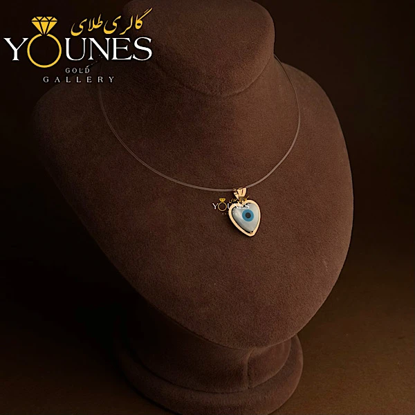 آویز سواروسکی قلب چشم نظر طلا